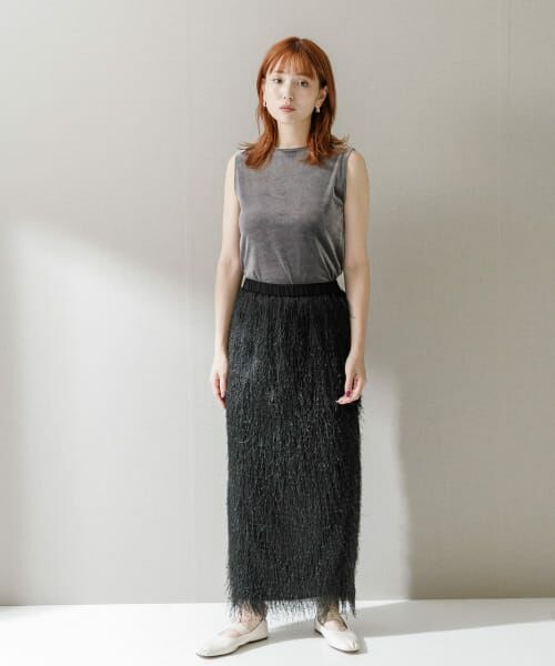 URBAN RESEARCH ROSSO / アーバンリサーチ ロッソ スカート | ELENDEEK　FRINGE STRAIGHT SKIRT | 詳細2