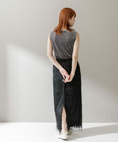 URBAN RESEARCH ROSSO / アーバンリサーチ ロッソ スカート | ELENDEEK　FRINGE STRAIGHT SKIRT | 詳細3