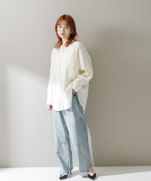 URBAN RESEARCH ROSSO / アーバンリサーチ ロッソ デニムパンツ | YENN　HIGH RISE TUCK WIDE PANTS | 詳細1