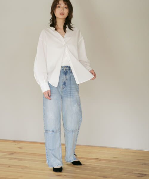 URBAN RESEARCH ROSSO / アーバンリサーチ ロッソ デニムパンツ | YENN　HIGH RISE TUCK WIDE PANTS | 詳細4