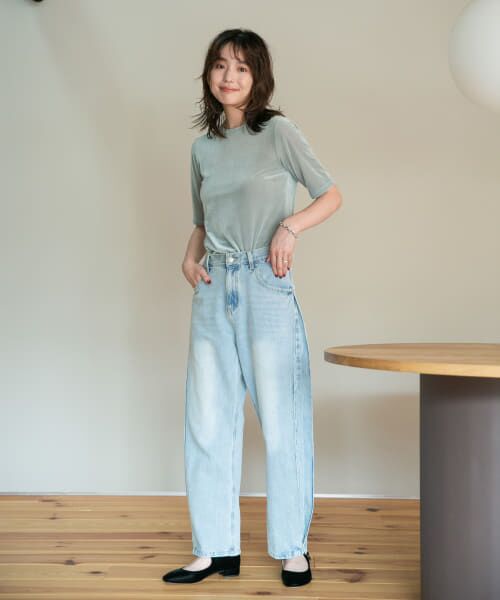 URBAN RESEARCH ROSSO / アーバンリサーチ ロッソ デニムパンツ | YENN　SIDE PLEATED DENIM PANTS | 詳細10