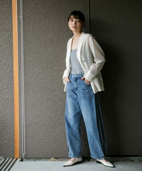 URBAN RESEARCH ROSSO / アーバンリサーチ ロッソ デニムパンツ | YENN　SIDE PLEATED DENIM PANTS | 詳細15