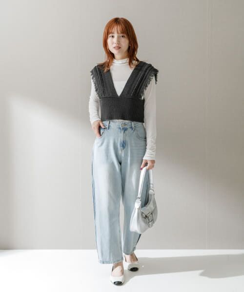 URBAN RESEARCH ROSSO / アーバンリサーチ ロッソ デニムパンツ | YENN　SIDE PLEATED DENIM PANTS | 詳細4