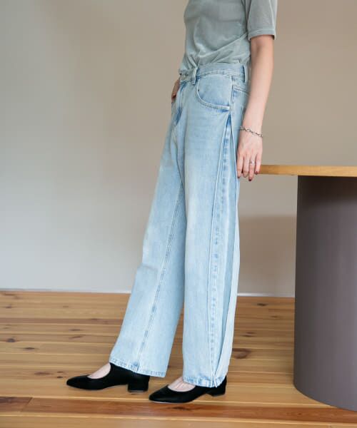 URBAN RESEARCH ROSSO / アーバンリサーチ ロッソ デニムパンツ | YENN　SIDE PLEATED DENIM PANTS | 詳細7