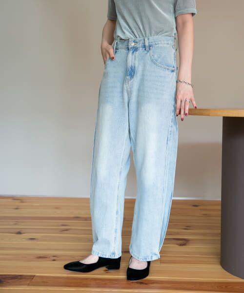 URBAN RESEARCH ROSSO / アーバンリサーチ ロッソ デニムパンツ | YENN　SIDE PLEATED DENIM PANTS | 詳細8