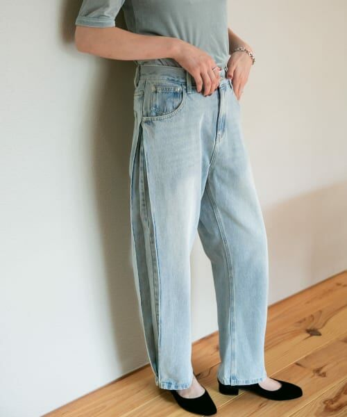 URBAN RESEARCH ROSSO / アーバンリサーチ ロッソ デニムパンツ | YENN　SIDE PLEATED DENIM PANTS | 詳細9