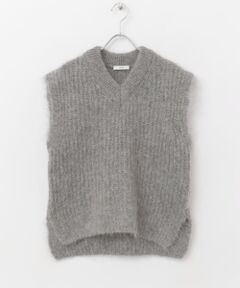 ATON　ALPACA FUR VNECK VEST