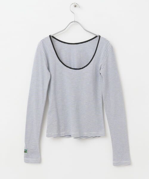 URBAN RESEARCH ROSSO / アーバンリサーチ ロッソ Tシャツ | GREEN BUTTER　Two-way Stripe Patch T-shirts | 詳細29