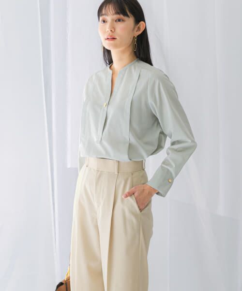 URBAN RESEARCH ROSSO/アーバンリサーチ ロッソ ウォッシャブルデザインシャツブラウス MINT FREE URBAN RESEARCH ROSSO/アーバンリサーチ ロッソ ウォッシャブルデザインシャツブラウス MINT FREE