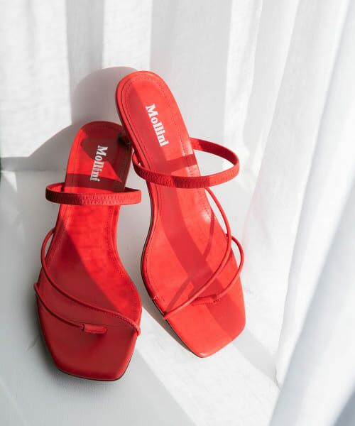 URBAN RESEARCH ROSSO/アーバンリサーチ ロッソ Mollini ナローストラップサンダル RED 36 URBAN RESEARCH ROSSO/アーバンリサーチ ロッソ Mollini ナローストラップサンダル RED 36