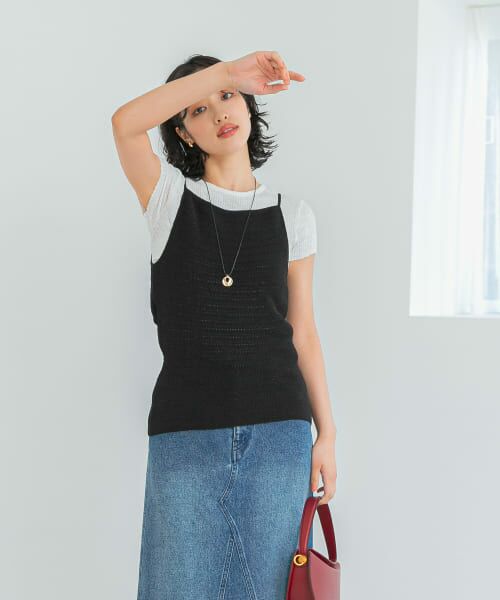 URBAN RESEARCH ROSSO/アーバンリサーチ ロッソ le CROCHET BACKPOINT TOP BLACK FREE URBAN RESEARCH ROSSO/アーバンリサーチ ロッソ le CROCHET BACKPOINT TOP BLACK FREE