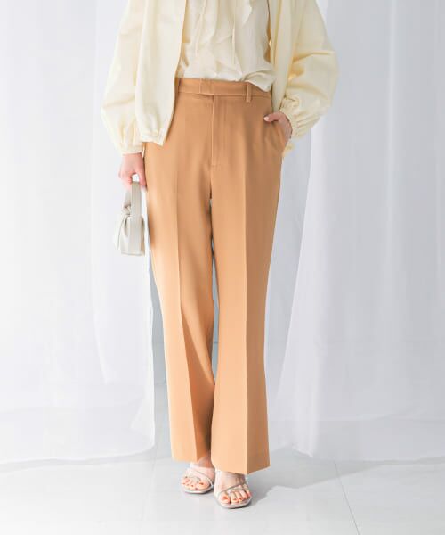URBAN RESEARCH ROSSO/アーバンリサーチ ロッソ 防シワセミフレアパンツ CAMEL 34 URBAN RESEARCH ROSSO/アーバンリサーチ ロッソ 防シワセミフレアパンツ CAMEL 34