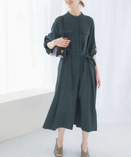 URBAN RESEARCH ROSSO/アーバンリサーチ ロッソ ウォッシャブルリネンライクシャツワンピース CHARCOAL FREE URBAN RESEARCH ROSSO/アーバンリサーチ ロッソ ウォッシャブルリネンライクシャツワンピース CHARCOAL FREE