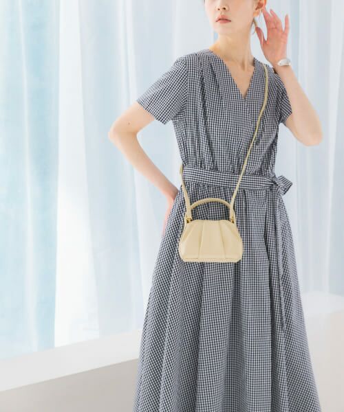 URBAN RESEARCH ROSSO/アーバンリサーチ ロッソ 『WEB限定』ギンガムカシュクールワンピース BLACK FREE URBAN RESEARCH ROSSO/アーバンリサーチ ロッソ 『WEB限定』ギンガムカシュクールワンピース BLACK FREE