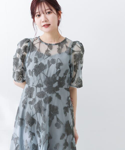 URBAN RESEARCH ROSSO/アーバンリサーチ ロッソ エンブロイダリードレス mintgray FREE URBAN RESEARCH ROSSO/アーバンリサーチ ロッソ エンブロイダリードレス mintgray FREE