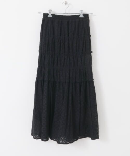 URBAN RESEARCH ROSSO/アーバンリサーチ ロッソ Mewl アイレットレーススカート BLACK FREE URBAN RESEARCH ROSSO/アーバンリサーチ ロッソ Mewl アイレットレーススカート BLACK FREE