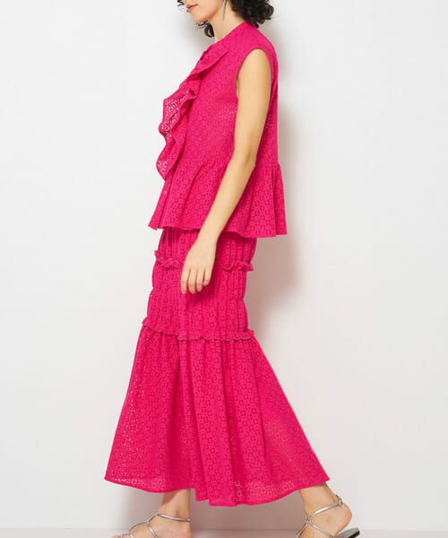 URBAN RESEARCH ROSSO/アーバンリサーチ ロッソ Mewl アイレットレーススカート PINK FREE URBAN RESEARCH ROSSO/アーバンリサーチ ロッソ Mewl アイレットレーススカート PINK FREE