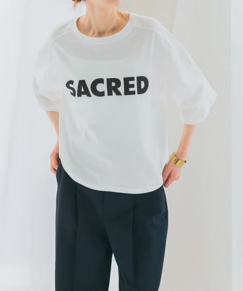 URBAN RESEARCH ROSSO/アーバンリサーチ ロッソ CHIGNON カジュアルロゴTシャツ WHITE FREE URBAN RESEARCH ROSSO/アーバンリサーチ ロッソ CHIGNON カジュアルロゴTシャツ WHITE FREE