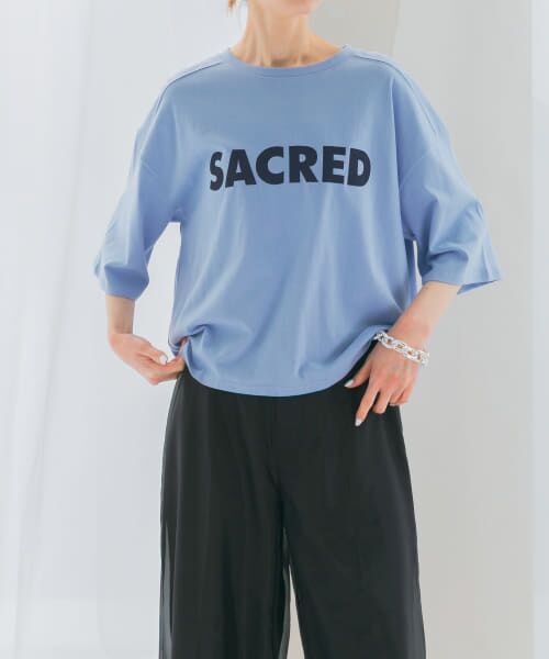 URBAN RESEARCH ROSSO/アーバンリサーチ ロッソ CHIGNON カジュアルロゴTシャツ SAX FREE URBAN RESEARCH ROSSO/アーバンリサーチ ロッソ CHIGNON カジュアルロゴTシャツ SAX FREE