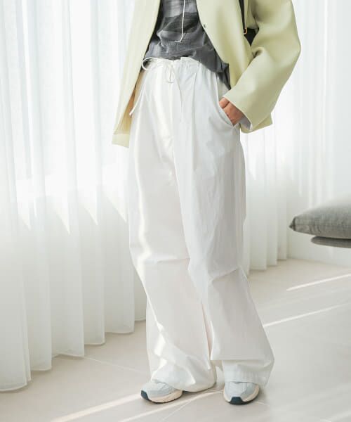 URBAN RESEARCH ROSSO/アーバンリサーチ ロッソ le COTTON PARACHUTE PANTS WHITE FREE URBAN RESEARCH ROSSO/アーバンリサーチ ロッソ le COTTON PARACHUTE PANTS WHITE FREE