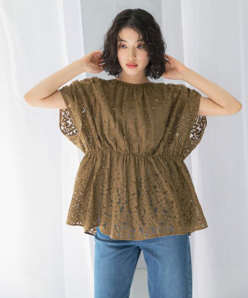 URBAN RESEARCH ROSSO/アーバンリサーチ ロッソ normment BOTANICAL LACE TUNIC OLIVE one URBAN RESEARCH ROSSO/アーバンリサーチ ロッソ normment BOTANICAL LACE TUNIC OLIVE one