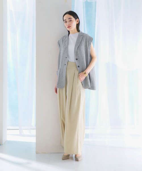 URBAN RESEARCH ROSSO/アーバンリサーチ ロッソ ハイウエストワイドパンツ lightbeige 38 URBAN RESEARCH ROSSO/アーバンリサーチ ロッソ ハイウエストワイドパンツ lightbeige 38