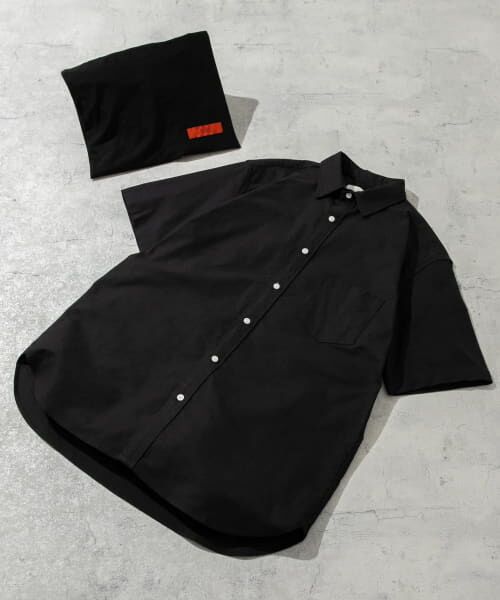 URBAN RESEARCH ROSSO/アーバンリサーチ ロッソ 『抗菌/消臭』『XXLサイズあり』ハイパフォーマンスオックス半袖シャツ BLACK M URBAN RESEARCH ROSSO/アーバンリサーチ ロッソ 『抗菌/消臭』『XXLサイズあり』ハイパフォーマンスオックス半袖シャツ BLACK M