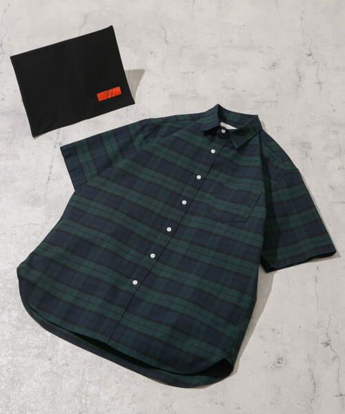 URBAN RESEARCH ROSSO/アーバンリサーチ ロッソ 『抗菌/消臭』『XXLサイズあり』ハイパフォーマンスオックス半袖シャツ BLK WATCH M URBAN RESEARCH ROSSO/アーバンリサーチ ロッソ 『抗菌/消臭』『XXLサイズあり』ハイパフォーマンスオックス半袖シャツ BLK WATCH M