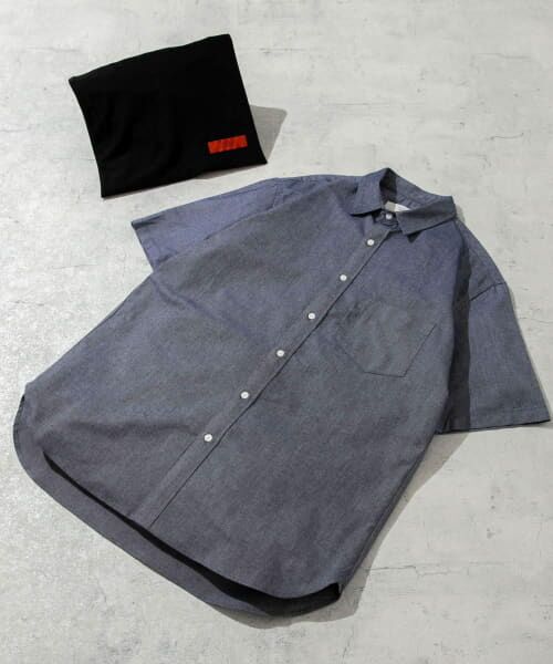 URBAN RESEARCH ROSSO/アーバンリサーチ ロッソ 『抗菌/消臭』『XXLサイズあり』ハイパフォーマンスオックス半袖シャツ INDIGO L URBAN RESEARCH ROSSO/アーバンリサーチ ロッソ 『抗菌/消臭』『XXLサイズあり』ハイパフォーマンスオックス半袖シャツ INDIGO L