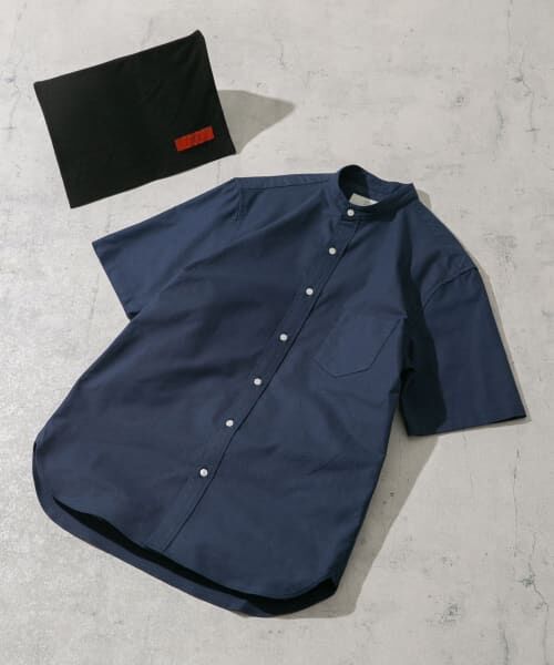 URBAN RESEARCH ROSSO/アーバンリサーチ ロッソ 『抗菌/消臭』『XXLサイズあり』ハイパフォーマンスバンドカラー半袖シャツ NAVY XL URBAN RESEARCH ROSSO/アーバンリサーチ ロッソ 『抗菌/消臭』『XXLサイズあり』ハイパフォーマンスバンドカラー半袖シャツ NAVY XL