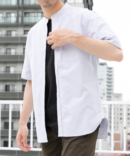 URBAN RESEARCH ROSSO / アーバンリサーチ ロッソ シャツ・ブラウス | 『抗菌/消臭』『XXLサイズあり』ハイパフォーマンスバンドカラー半袖シャツ | 詳細3