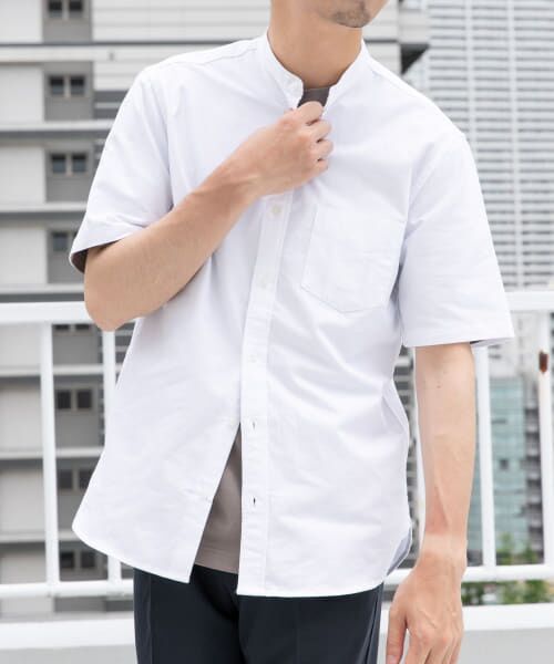 URBAN RESEARCH ROSSO / アーバンリサーチ ロッソ シャツ・ブラウス | 『抗菌/消臭』『XXLサイズあり』ハイパフォーマンスバンドカラー半袖シャツ | 詳細8