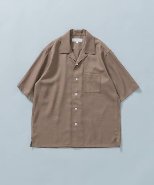 URBAN RESEARCH ROSSO/アーバンリサーチ ロッソ 『WEB限定』『セットアップ対応』パナマ風オープンカラー半袖シャツ MOCHA M URBAN RESEARCH ROSSO/アーバンリサーチ ロッソ 『WEB限定』『セットアップ対応』パナマ風オープンカラー半袖シャツ MOCHA M