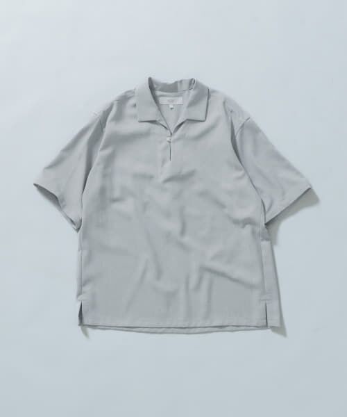 URBAN RESEARCH ROSSO/アーバンリサーチ ロッソ 『WEB限定』『セットアップ対応』パナマ風スキッパーシャツ ICE GRAY L URBAN RESEARCH ROSSO/アーバンリサーチ ロッソ 『WEB限定』『セットアップ対応』パナマ風スキッパーシャツ ICE GRAY L
