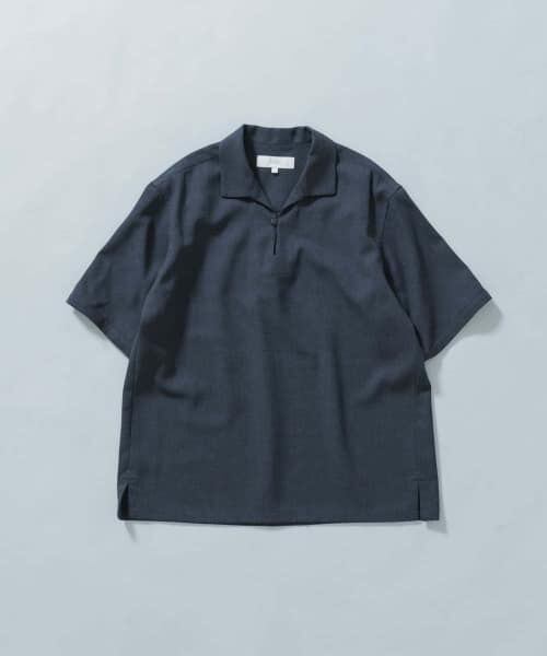 URBAN RESEARCH ROSSO/アーバンリサーチ ロッソ 『WEB限定』『セットアップ対応』パナマ風スキッパーシャツ NAVY M URBAN RESEARCH ROSSO/アーバンリサーチ ロッソ 『WEB限定』『セットアップ対応』パナマ風スキッパーシャツ NAVY M