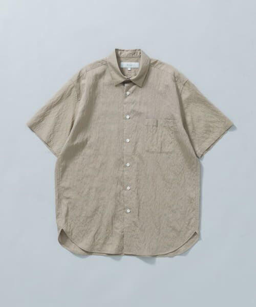 URBAN RESEARCH ROSSO/アーバンリサーチ ロッソ 『WEB限定』『XLサイズあり』ストライプレギュラーカラー半袖シャツ BEIGE L URBAN RESEARCH ROSSO/アーバンリサーチ ロッソ 『WEB限定』『XLサイズあり』ストライプレギュラーカラー半袖シャツ BEIGE L