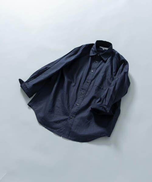 URBAN RESEARCH ROSSO/アーバンリサーチ ロッソ 『XLサイズあり』リラックスコットンリネン7分袖シャツ NAVY S URBAN RESEARCH ROSSO/アーバンリサーチ ロッソ 『XLサイズあり』リラックスコットンリネン7分袖シャツ NAVY S