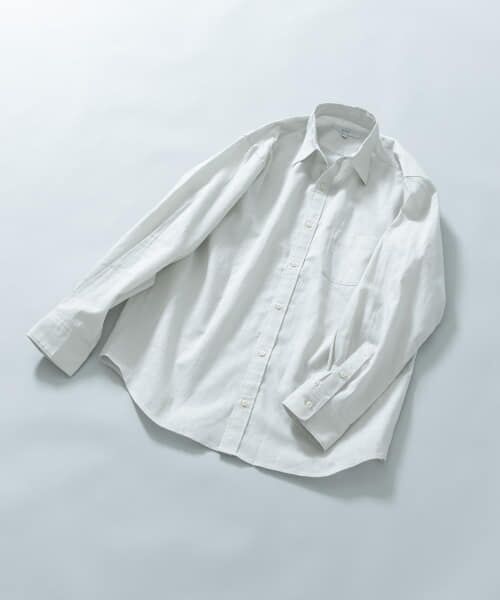URBAN RESEARCH ROSSO/アーバンリサーチ ロッソ 『WEB限定』『XLサイズあり』リラックスコットンリネンレギュラーカラー長袖シャツ BEIGE L URBAN RESEARCH ROSSO/アーバンリサーチ ロッソ 『WEB限定』『XLサイズあり』リラックスコットンリネンレギュラーカラー長袖シャツ BEIGE L