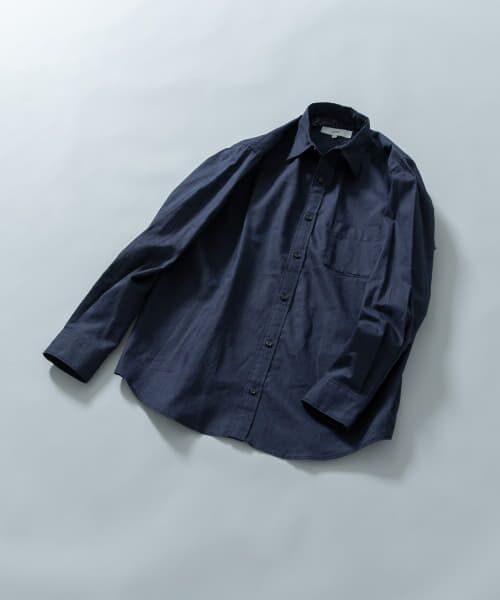 URBAN RESEARCH ROSSO/アーバンリサーチ ロッソ 『WEB限定』『XLサイズあり』リラックスコットンリネンレギュラーカラー長袖シャツ NAVY S URBAN RESEARCH ROSSO/アーバンリサーチ ロッソ 『WEB限定』『XLサイズあり』リラックスコットンリネンレギュラーカラー長袖シャツ NAVY S
