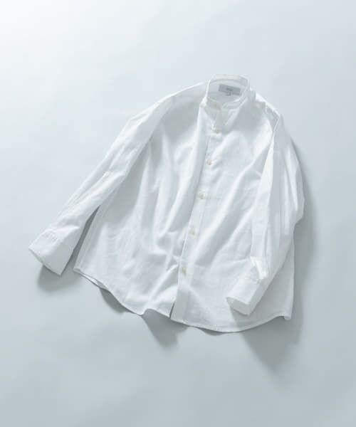 URBAN RESEARCH ROSSO/アーバンリサーチ ロッソ 『WEB限定』『XLサイズあり』リラックスコットンリネンバンドカラー長袖シャツ WHITE L URBAN RESEARCH ROSSO/アーバンリサーチ ロッソ 『WEB限定』『XLサイズあり』リラックスコットンリネンバンドカラー長袖シャツ WHITE L