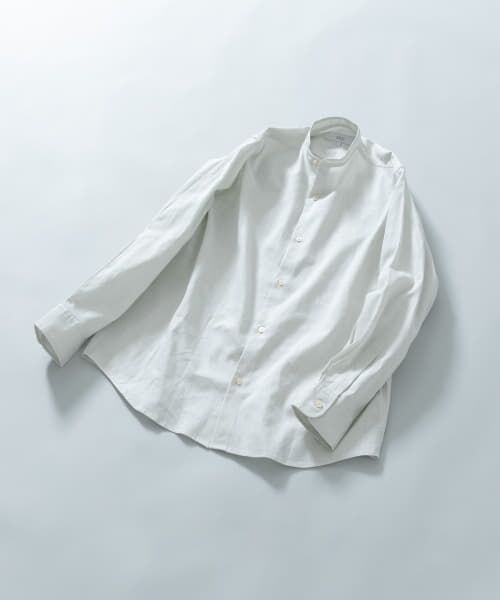 URBAN RESEARCH ROSSO/アーバンリサーチ ロッソ 『WEB限定』『XLサイズあり』リラックスコットンリネンバンドカラー長袖シャツ BEIGE M URBAN RESEARCH ROSSO/アーバンリサーチ ロッソ 『WEB限定』『XLサイズあり』リラックスコットンリネンバンドカラー長袖シャツ BEIGE M