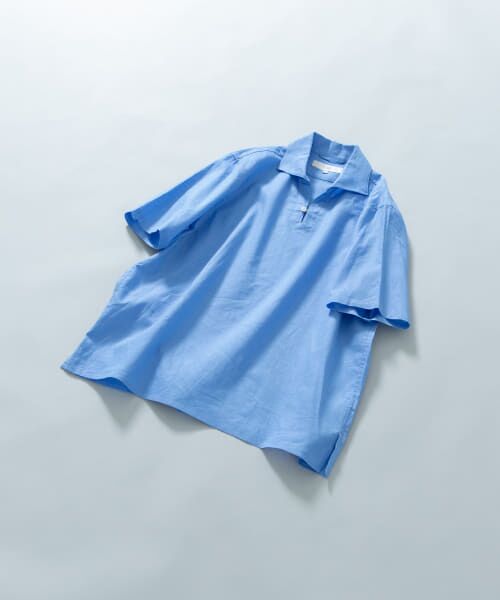 URBAN RESEARCH ROSSO/アーバンリサーチ ロッソ 『XLサイズあり』リラックスコットンリネンスキッパーシャツ BLUE L URBAN RESEARCH ROSSO/アーバンリサーチ ロッソ 『XLサイズあり』リラックスコットンリネンスキッパーシャツ BLUE L