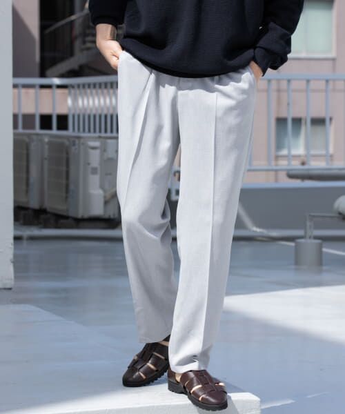 URBAN RESEARCH ROSSO/アーバンリサーチ ロッソ 『WEB限定』『セットアップ対応』パナマ風ストレートパンツ ICE GRAY M URBAN RESEARCH ROSSO/アーバンリサーチ ロッソ 『WEB限定』『セットアップ対応』パナマ風ストレートパンツ ICE GRAY M