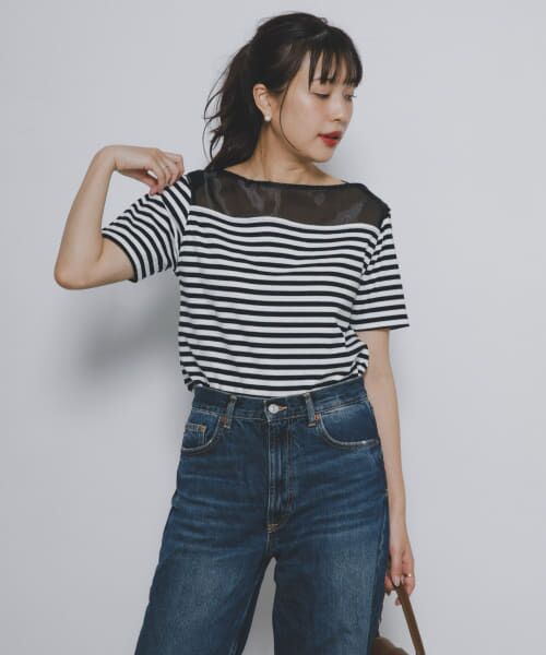 URBAN RESEARCH ROSSO/アーバンリサーチ ロッソ F by ROSSO シアードッキングカットソー BLACK FREE URBAN RESEARCH ROSSO/アーバンリサーチ ロッソ F by ROSSO シアードッキングカットソー BLACK FREE