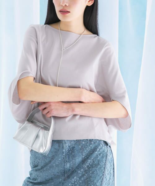URBAN RESEARCH ROSSO/アーバンリサーチ ロッソ 汗染防止5分袖ドルマンプルオーバー L/GREIGE FREE URBAN RESEARCH ROSSO/アーバンリサーチ ロッソ 汗染防止5分袖ドルマンプルオーバー L/GREIGE FREE