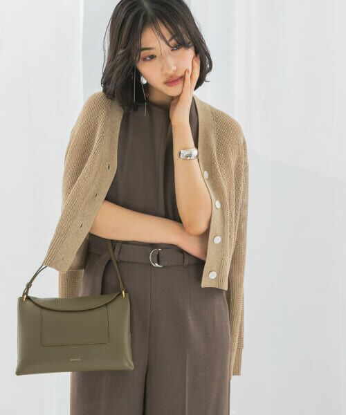 URBAN RESEARCH ROSSO/アーバンリサーチ ロッソ メッシュラメショートカーディガン BEIGE FREE URBAN RESEARCH ROSSO/アーバンリサーチ ロッソ メッシュラメショートカーディガン BEIGE FREE