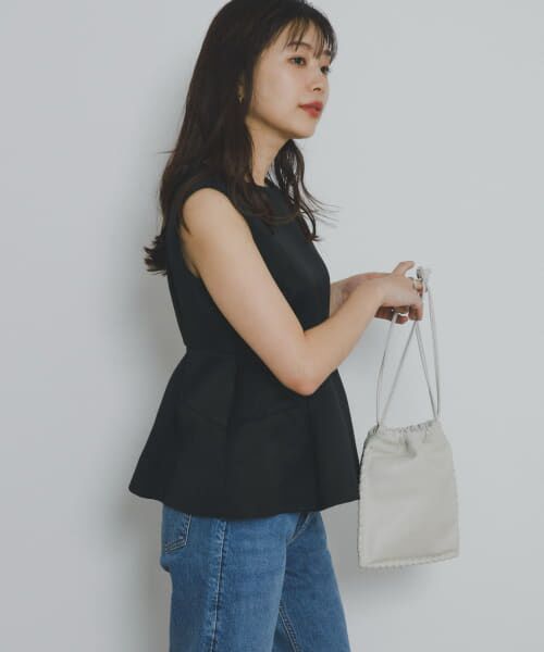 URBAN RESEARCH ROSSO/アーバンリサーチ ロッソ F by ROSSO サテンスリーブレスブラウス BLACK FREE URBAN RESEARCH ROSSO/アーバンリサーチ ロッソ F by ROSSO サテンスリーブレスブラウス BLACK FREE