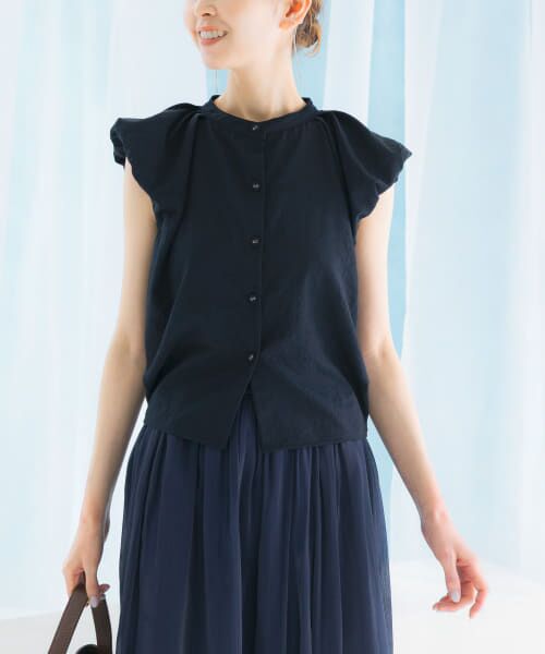 URBAN RESEARCH ROSSO/アーバンリサーチ ロッソ パフスリーブブラウス NAVY FREE URBAN RESEARCH ROSSO/アーバンリサーチ ロッソ パフスリーブブラウス NAVY FREE