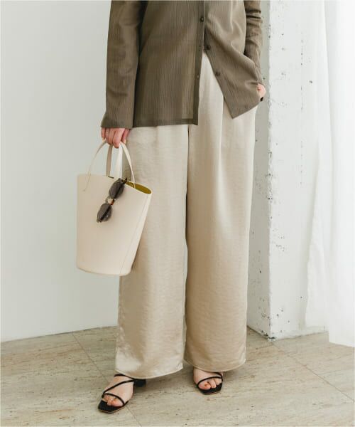 URBAN RESEARCH ROSSO/アーバンリサーチ ロッソ F by ROSSO サテンイージーパンツ SAND 38 URBAN RESEARCH ROSSO/アーバンリサーチ ロッソ F by ROSSO サテンイージーパンツ SAND 38
