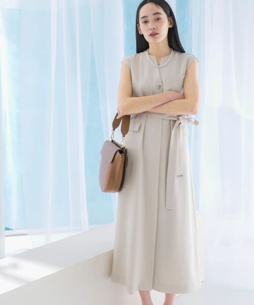 URBAN RESEARCH ROSSO/アーバンリサーチ ロッソ リネンライクレイヤードワンピース IVORY FREE URBAN RESEARCH ROSSO/アーバンリサーチ ロッソ リネンライクレイヤードワンピース IVORY FREE
